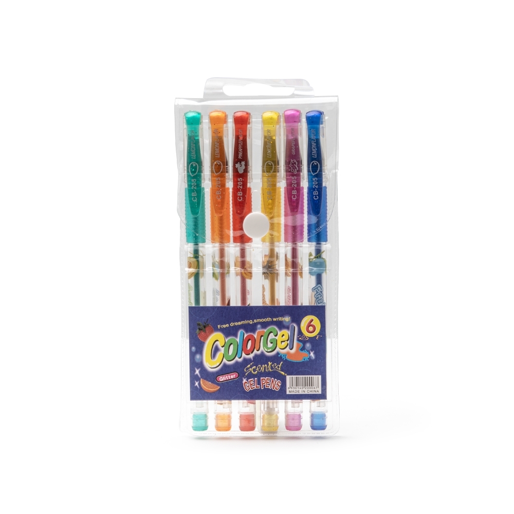 Kit Canetas Gel 6 cores.