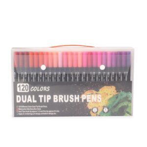 Kit Canetinhas Ponta Dupla 120 Cores.