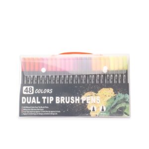 Kit Canetinhas Ponta Dupla 48 Cores.