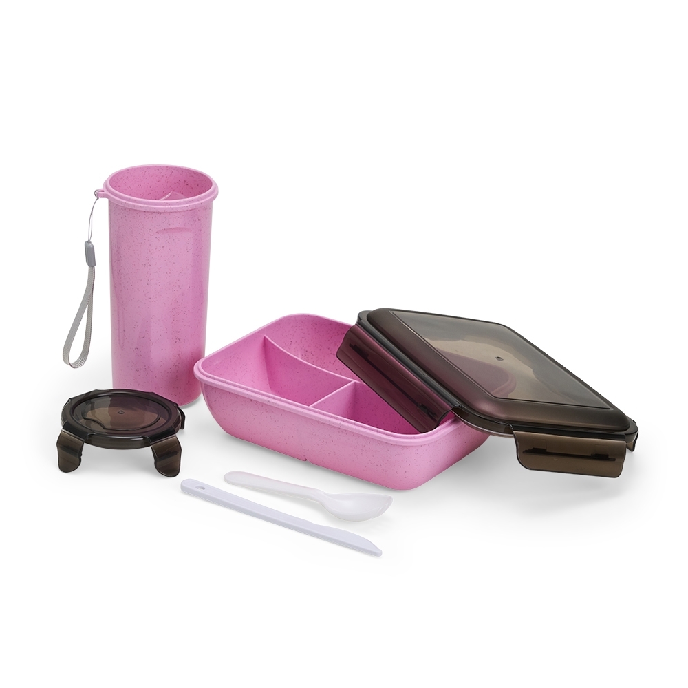 Kit Copo e Marmita Fibra de Bambu.
