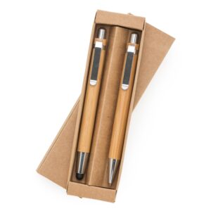 Kit Ecológico Caneta e Lapiseira Bambu.