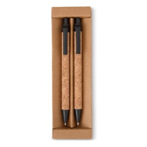 Kit Ecológico Caneta e Lapiseira Cortiça.