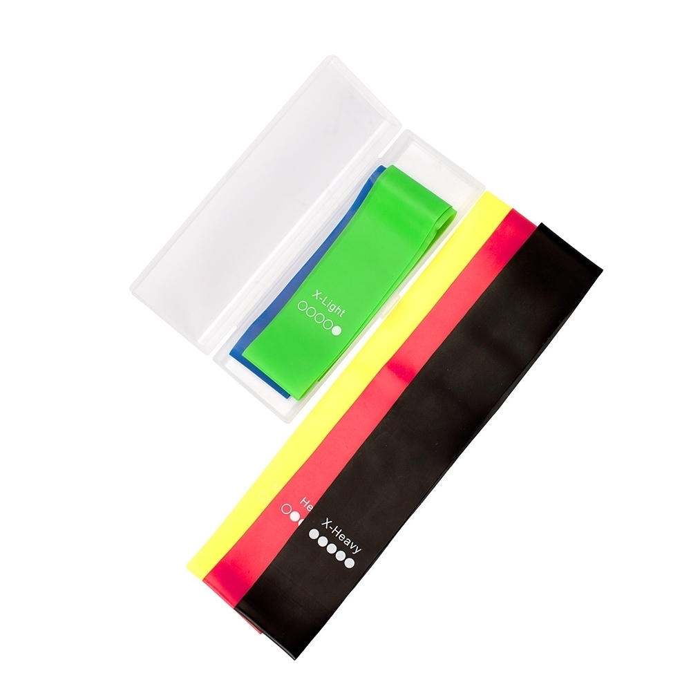 Kit Elásticos para Exercícios com 5 peças.