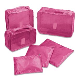 Kit Necessaires 6 Peças. — Rosa
