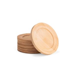 Kit Porta-Copos Bambu 6 Peças.