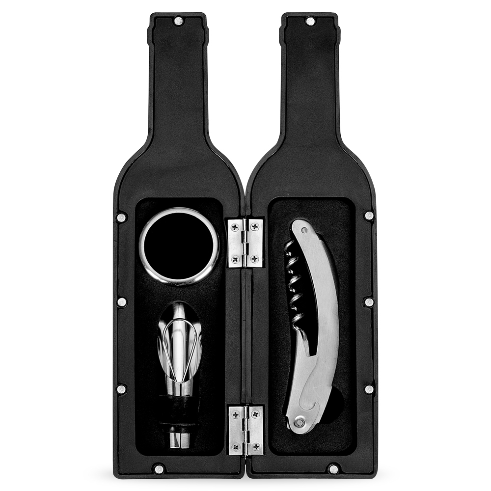 Kit Vinho Garrafa 3 peças.