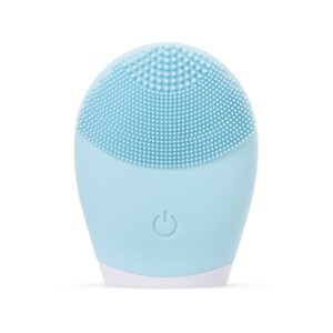 Massageador e Limpador Facial Elétrico. — Azul claro