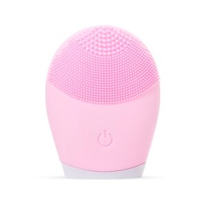 Massageador e Limpador Facial Elétrico. — Rosa