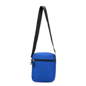 Mini Bolsa Transversal Oxford. — Azul