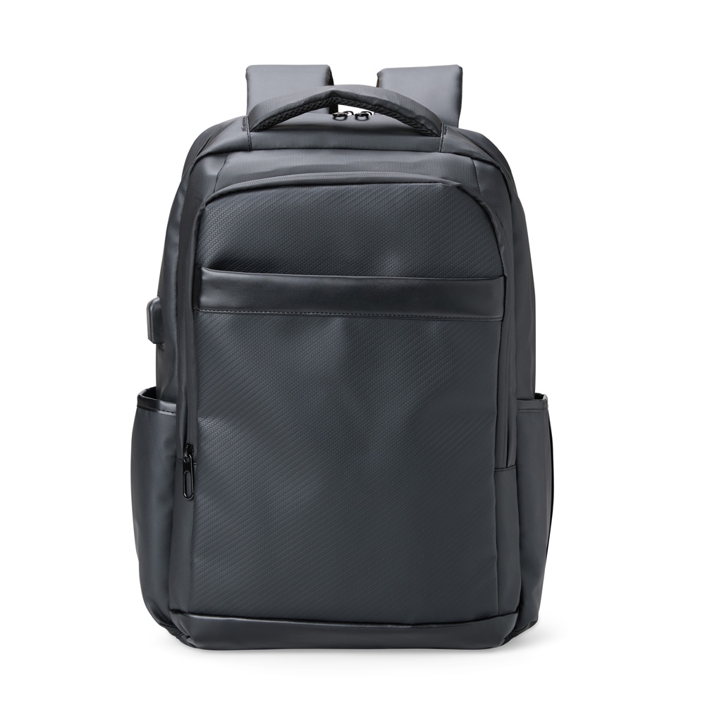 Mochila Couro Sintético USB 26 Litros.