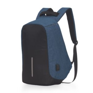 Mochila Poliéster Anti-Furto — Azul