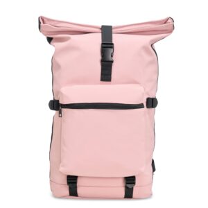 Mochila de Couro Sintético 41 Litros. — Rosa