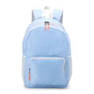 Mochila de Nylon Dobrável 24 Litros. — Azul claro