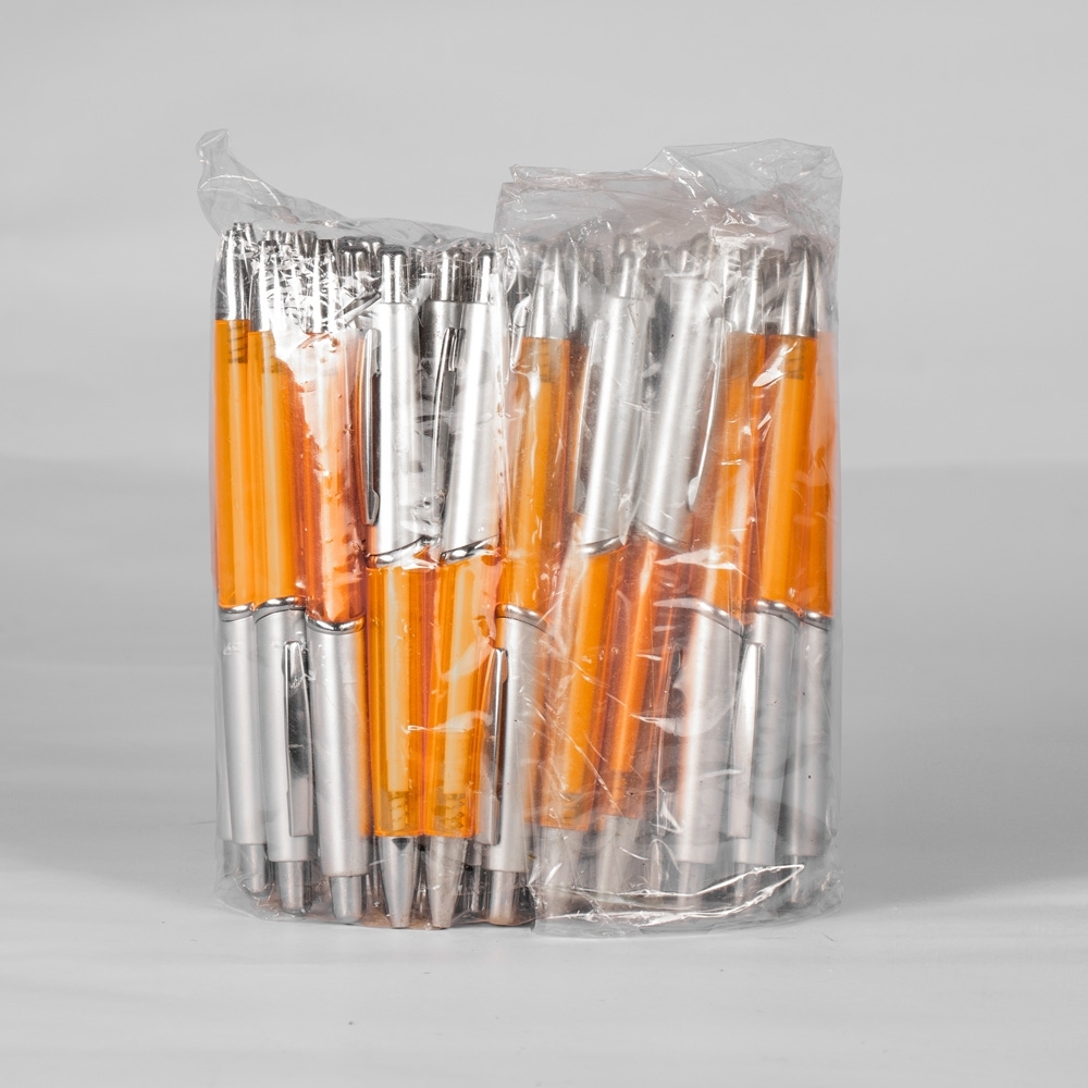 Pacote Caneta Plástica com 50pçs.