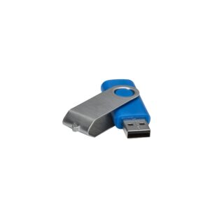 Pen Drive Giratório Metálico 4GB/8GB/16GB/32GB. — Azul claro