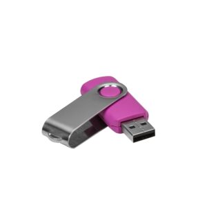 Pen Drive Giratório Metálico 4GB/8GB/16GB/32GB. — Rosa
