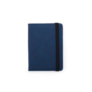 Porta-passaporte em Couro Sintético. — Azul