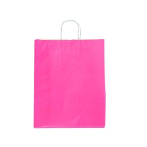 Sacola Kraft Grande. — Rosa