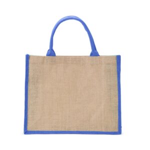 Sacola de Juta Pequena. — Azul