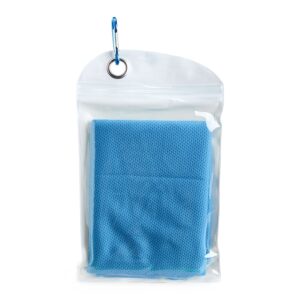 Toalha Esportiva Refrescante de Elastano. — Azul claro